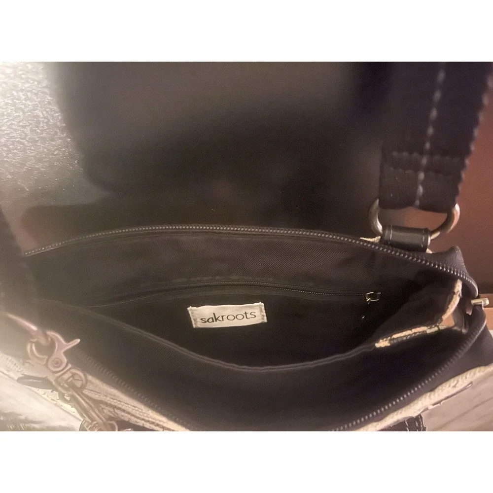 SAKROOTS BRAND BLACK PEONY PURSE CTM15